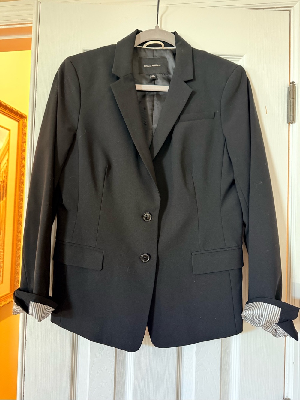 Banana Republic Black Women's Two-Button Tailored Blazer